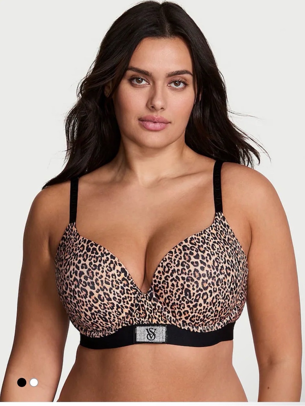NWT - VS 36DDD Leopard Print Lightly Lined Bra with shine trim